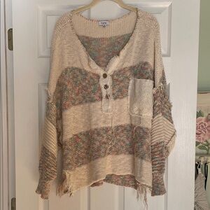 💛Women's Multicolor Distressed Sweater💛